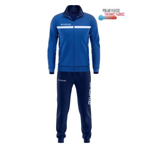 TUTA GIVOVA ONE FULL ZIP POLARFLEECE AZZURRO/BLU Tg. 2XL