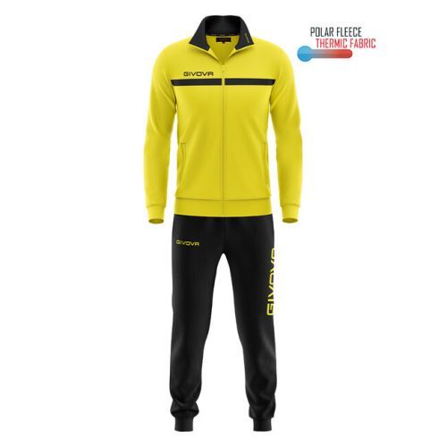 TUTA GIVOVA ONE FULL ZIP POLARFLEECE GIALLO/NERO Tg. XL