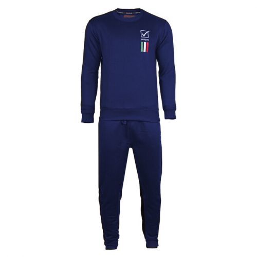TUTA ITALIA 100 UOMO IN FELPA BLU Tg. S