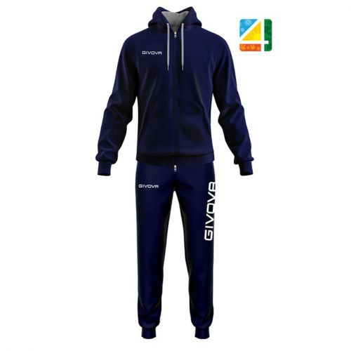 TUTA KING COTONE TERRY (POKER) BLU/BLU Tg. XS