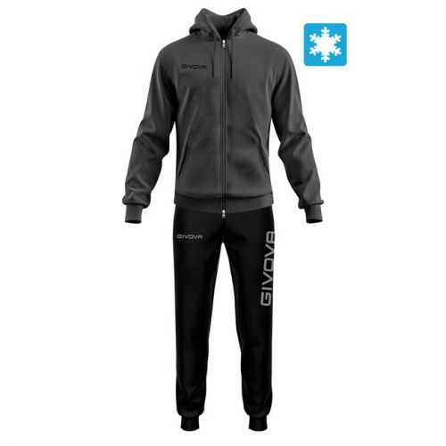 TUTA KING FELPA GRIGIO SCURO/NERO Tg. L