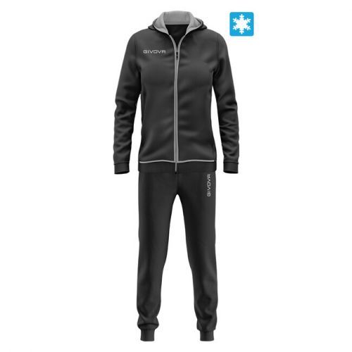 TUTA KING STAR DONNA FELPA GRIGIO SCURO/GRIGIO CHIARO Tg. XS