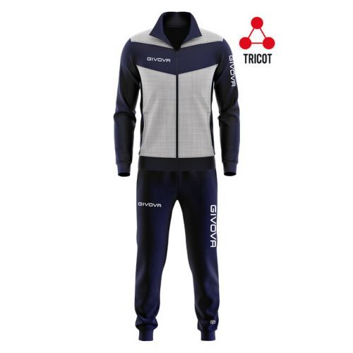 TUTA LUXURY  VISA IN TRIACETATO GRIGIO  MELANGE CHIARO/BLU Tg. S