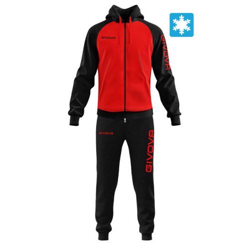 TUTA SUPER KING FELPA ROSSO/NERO Tg. M