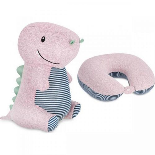 Spokey Cuddly 2v1 Detský cestovný vankúšik a plyšová hračka v jednom hrošík