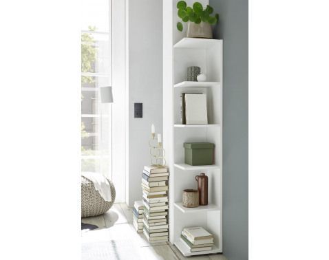 Rohový regál Corner Light, biely%