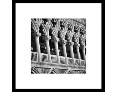 Rámovaný obraz Stĺpy 50x50 cm, čiernobiely%