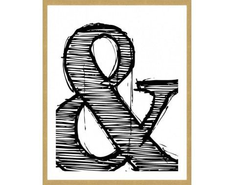 Rámovaný obraz And symbol, 40x50 cm%