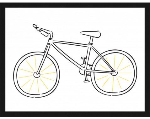 Rámovaný obraz Kreslený bicykel, 40x30 cm%