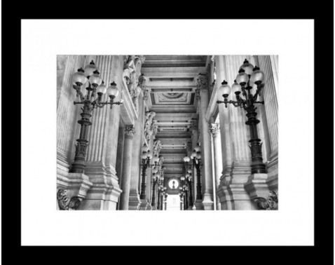 Rámovaný obraz Architektúra 30x24 cm, čiernobiely%