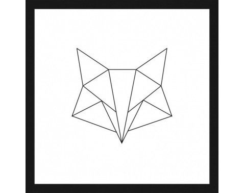 Rámovaný obraz Geometrická líška, 30x30 cm%