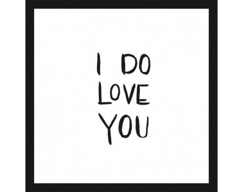 Rámovaný obraz I do love you, 30x30 cm%