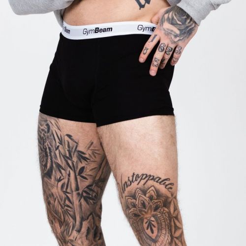 GymBeam Pánske boxerky Essentials 3Pack Black  L