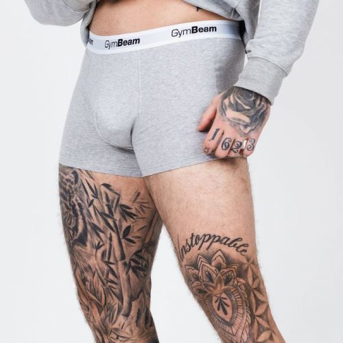 GymBeam Pánske boxerky Essentials 3Pack Grey  S