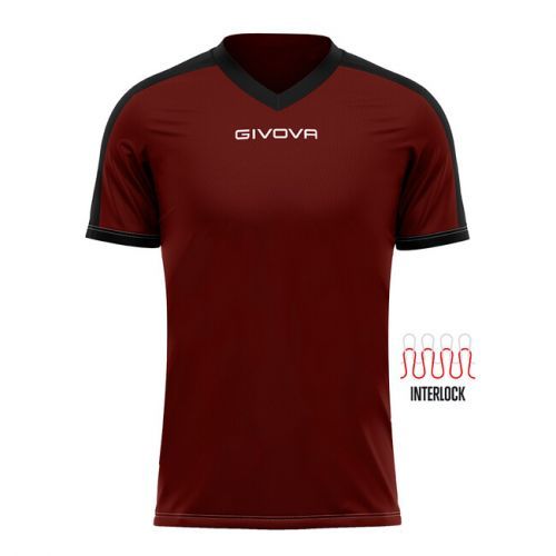 SHIRT REVOLUTION INTERLOCK GRANATA/NERO Tg. 2XL