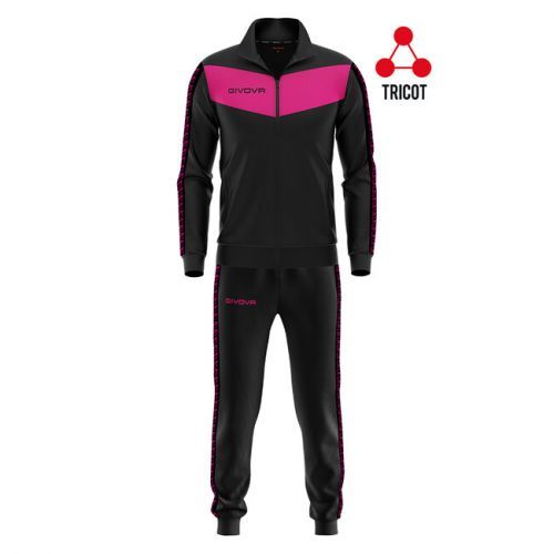 TUTA BANDA VISA TRIACETATO NERO/FUXIA Tg. 4XL