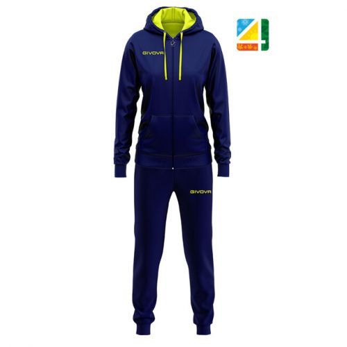 TUTA LADY BLU/GIALLO FLUO Tg. 4XS