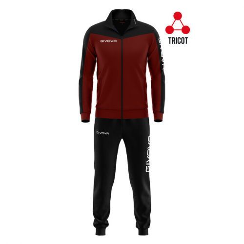 TUTA ROMA TRIACETATO GRANATA/NERO Tg. 2XL