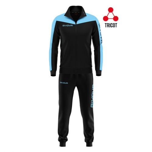 TUTA ROMA TRIACETATO NERO/CELESTE Tg. 2XL