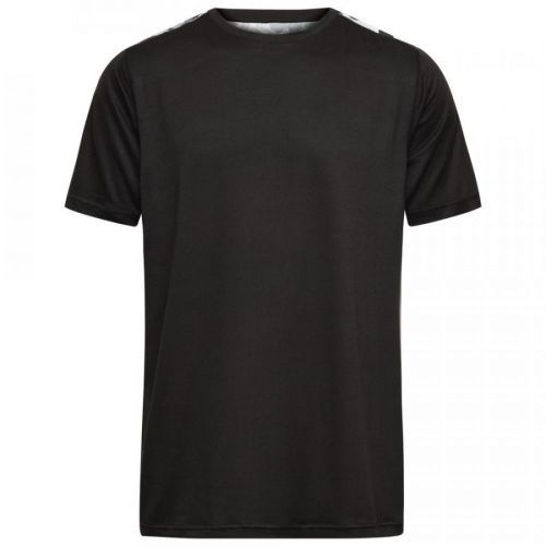 James & Nicholson Pánske športové tričko JN524 - Černá / černě potištěná | S