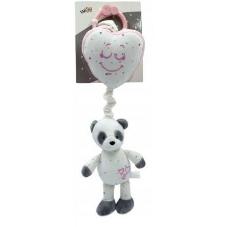 891207 Plyšová panda so srdiečkom - Sladké sny! Ružová