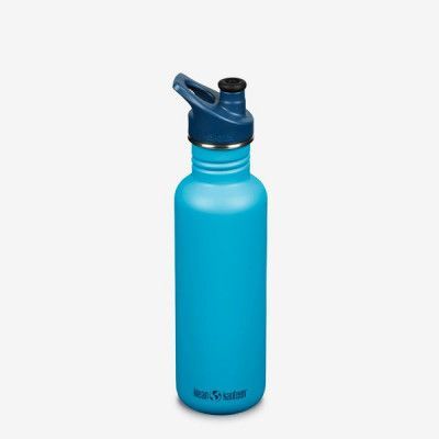 Fľaša z nehrdzavejúcej ocele Klean Kanteen Kid Classic Narrow w/Sport Cap - hawaiian ocean 800 ml