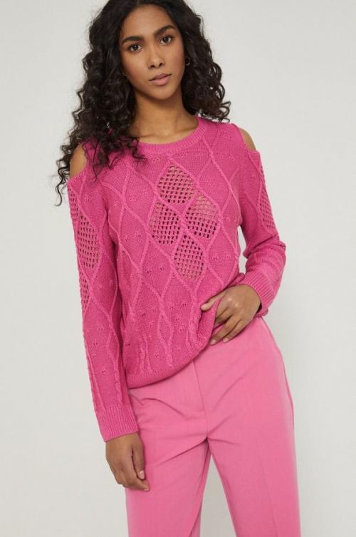Sveter Medicine dámsky, ružová farba, tenký,