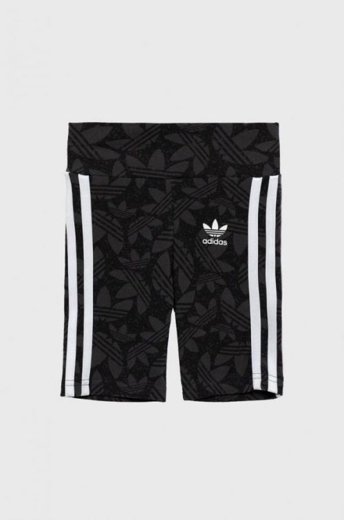 Detské krátke nohavice adidas Originals čierna farba, s nášivkou,