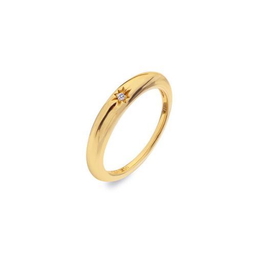Hot Diamonds Jemný pozlátený prsteň s diamantom Jac Jossa Soul DR227 55 mm