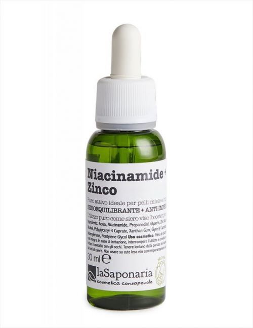 laSaponaria laSaponaria Pleťové sérum - Niacinamid (vitamín B3) + Zinok (30 ml) - pre aknóznu a problematickú pleť 30 ml