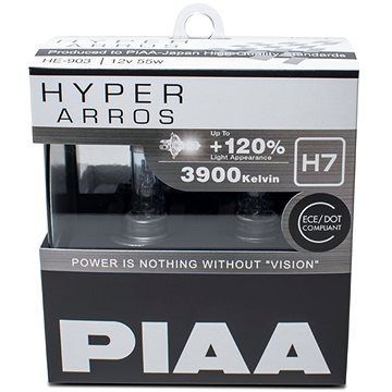 Autožárovky PIAA Hyper Arros 3900K H7 – o 120 percent vyššia svietivosť, zvýšený jas