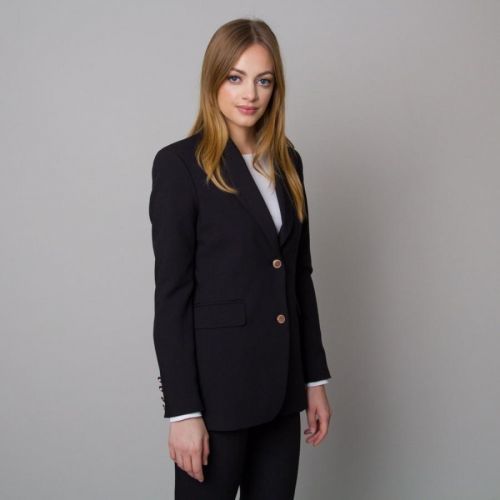 Dámske long size sako čiernej farby 13770