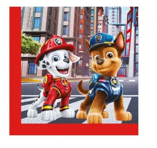 Servítky Paw Patrol 33x33cm 20ks