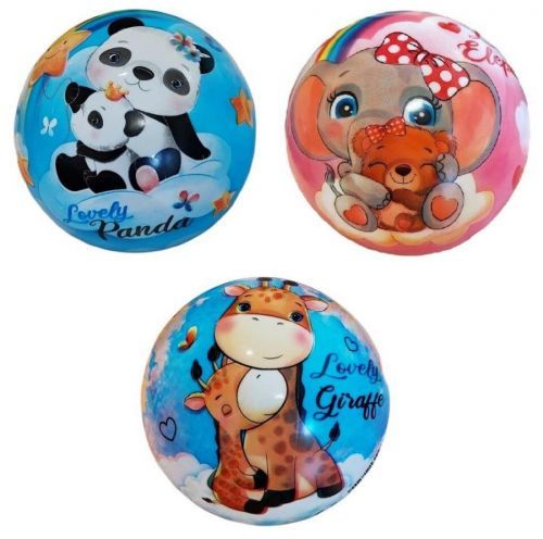 Lopta Lovely Panda-Elephant-Giraffe 14cm - žirafa