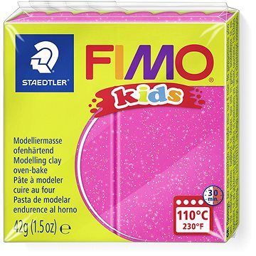 FIMO kids 8030 42 g ružová s trblietkami