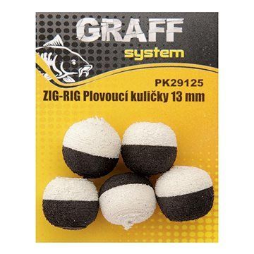 Graff Zig-Rig Plovoucí kulička 13mm Černá/Bílá 5ks