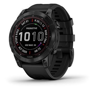 Garmin Fenix 7 Sapphire Solar Carbon Gray DLC Titanium/Black Band