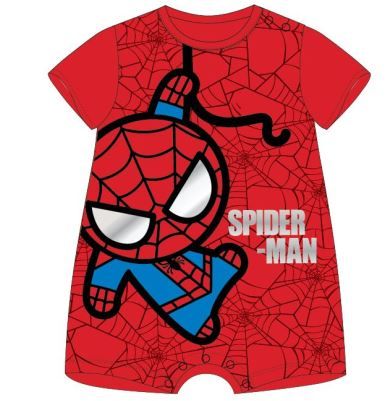 EPlus Detský letný kraťasový overal - Spiderman (červený) Veľkosť najmenší: 3 mesiace