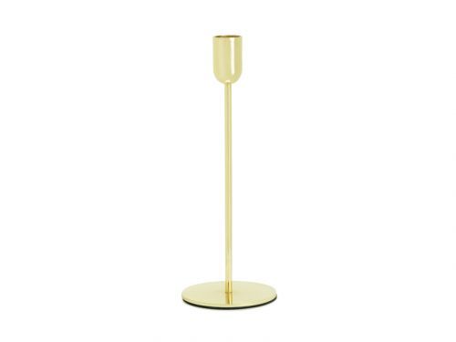 PartyDeco Svietnik na kónickú sviečku - zlatý 22 cm