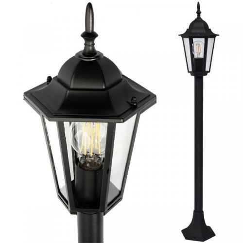 Záhradná lampa stĺpová - 1xE27 - 96cm - čierna