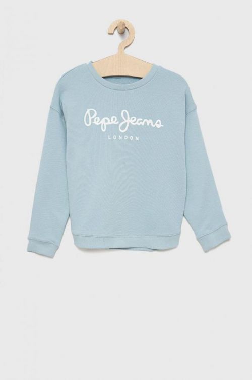 Detská bavlnená mikina Pepe Jeans s potlačou