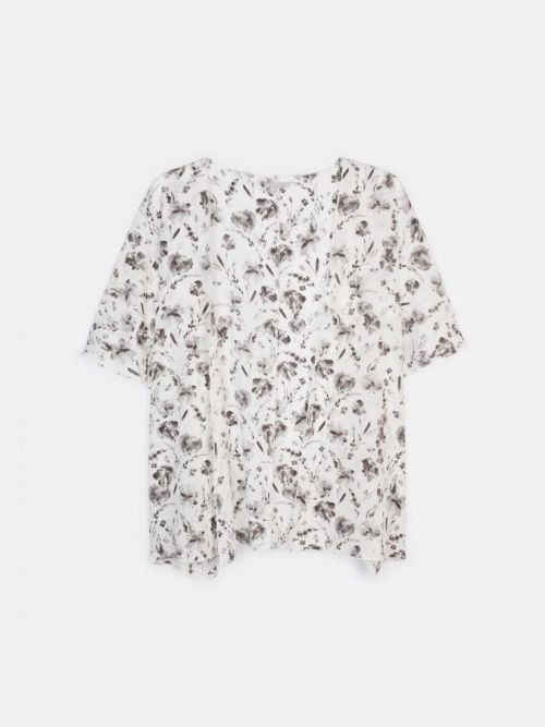 GATE Blejzer s kvetinovou potlačou pre plnoštíhle plus size