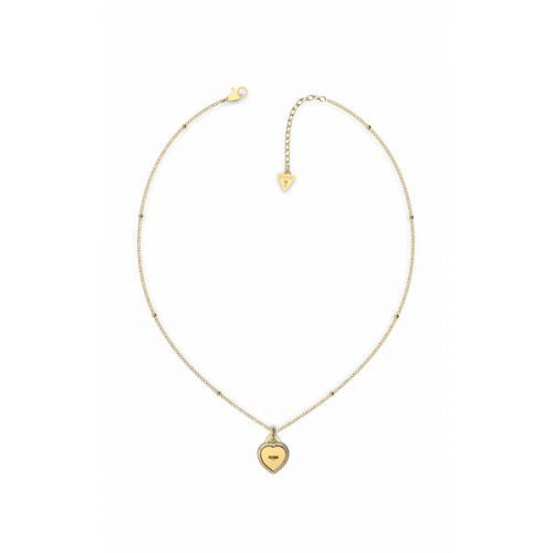 Guess Moderný oceľový náhrdelník so srdiečkom Fine Heart JUBN01420JWYGT/U