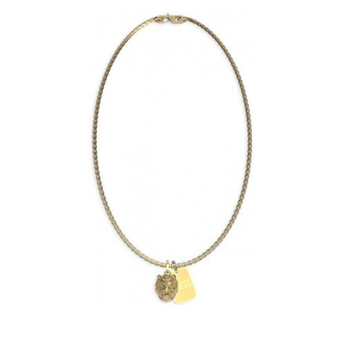Guess Moderný pozlátený náhrdelník Lion King JUMN01300JWYGT/U