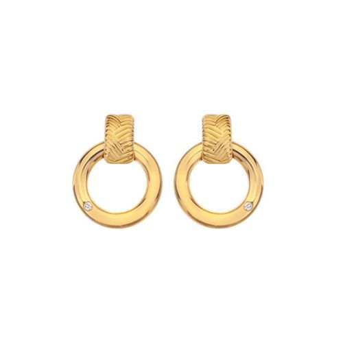 Hot Diamonds Elegantné pozlátené náušnice s diamantmi Jac Jossa Hope DE677