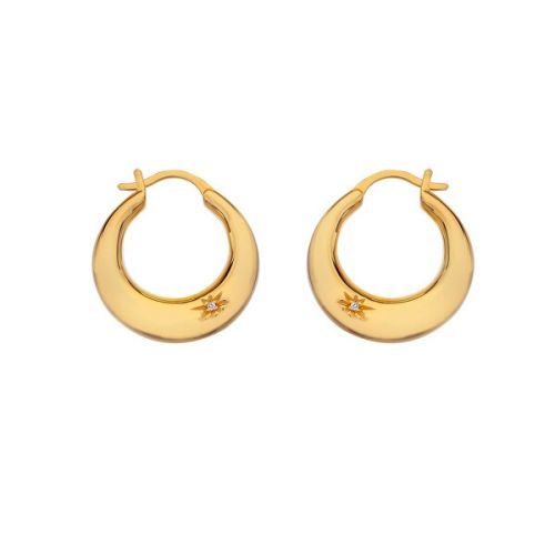 Hot Diamonds Pozlátené náušnice kruhy s diamantmi Jac Jossa Soul DE672