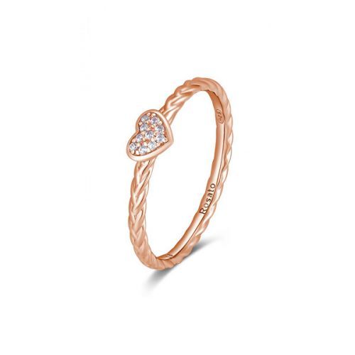 Rosato Romantický bronzový prsteň so zirkónmi Allegra RZA018 52 mm