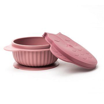 innoGIO silikónová miska s vekom GIOfresh Owl Pink