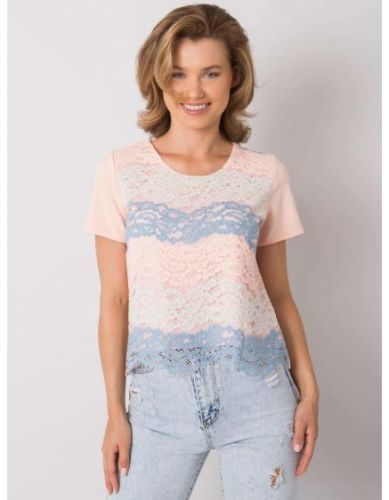 Dámska blúzka s čipkou ZAHRA modrá