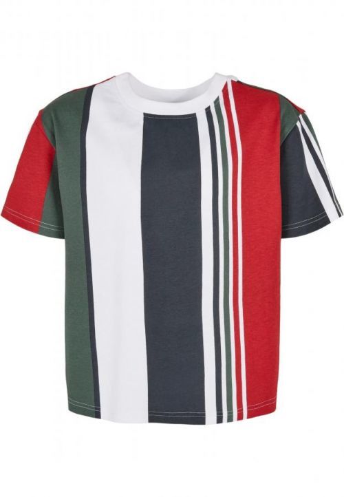 Urban Classics Boys Heavy Oversized Big AOP Stripe Tee white/navy - 110/116